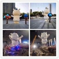 豐臺商場門口玻璃鋼卡通熊雕塑 抱抱我小熊雕塑商業擺件