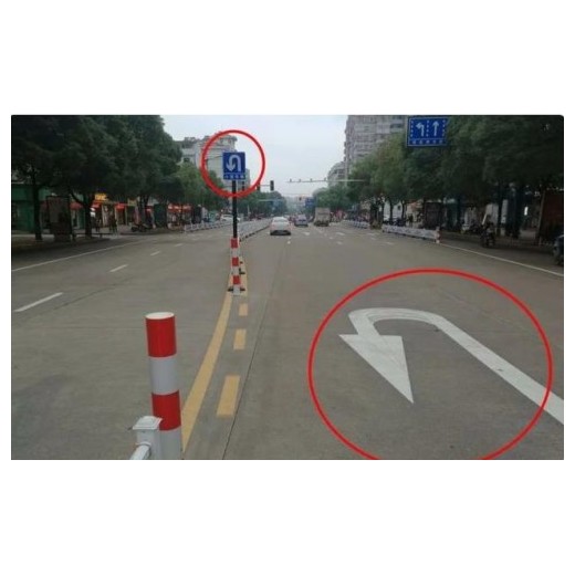南京道路劃線-汽車掉頭標線劃線-南京達尊交通工程公司